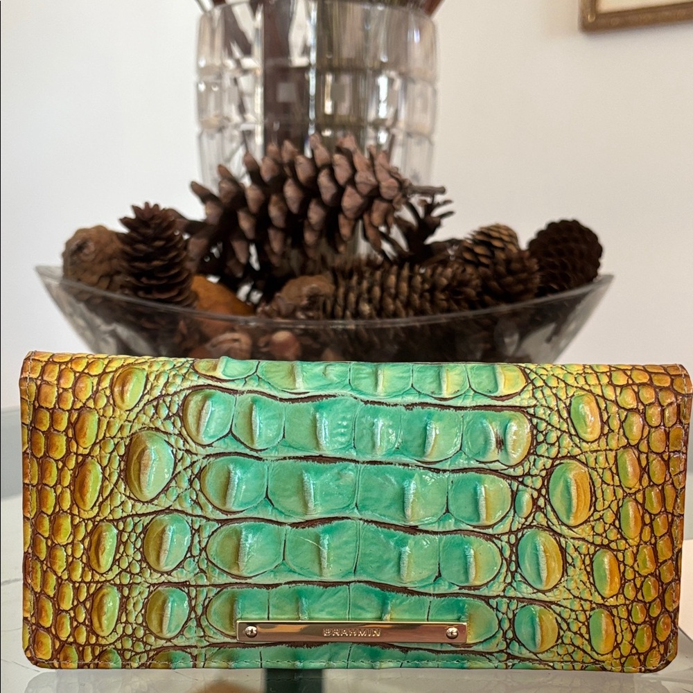 Brahmin Ady wallet in Cactus Ombré Melbourne Leather NWT